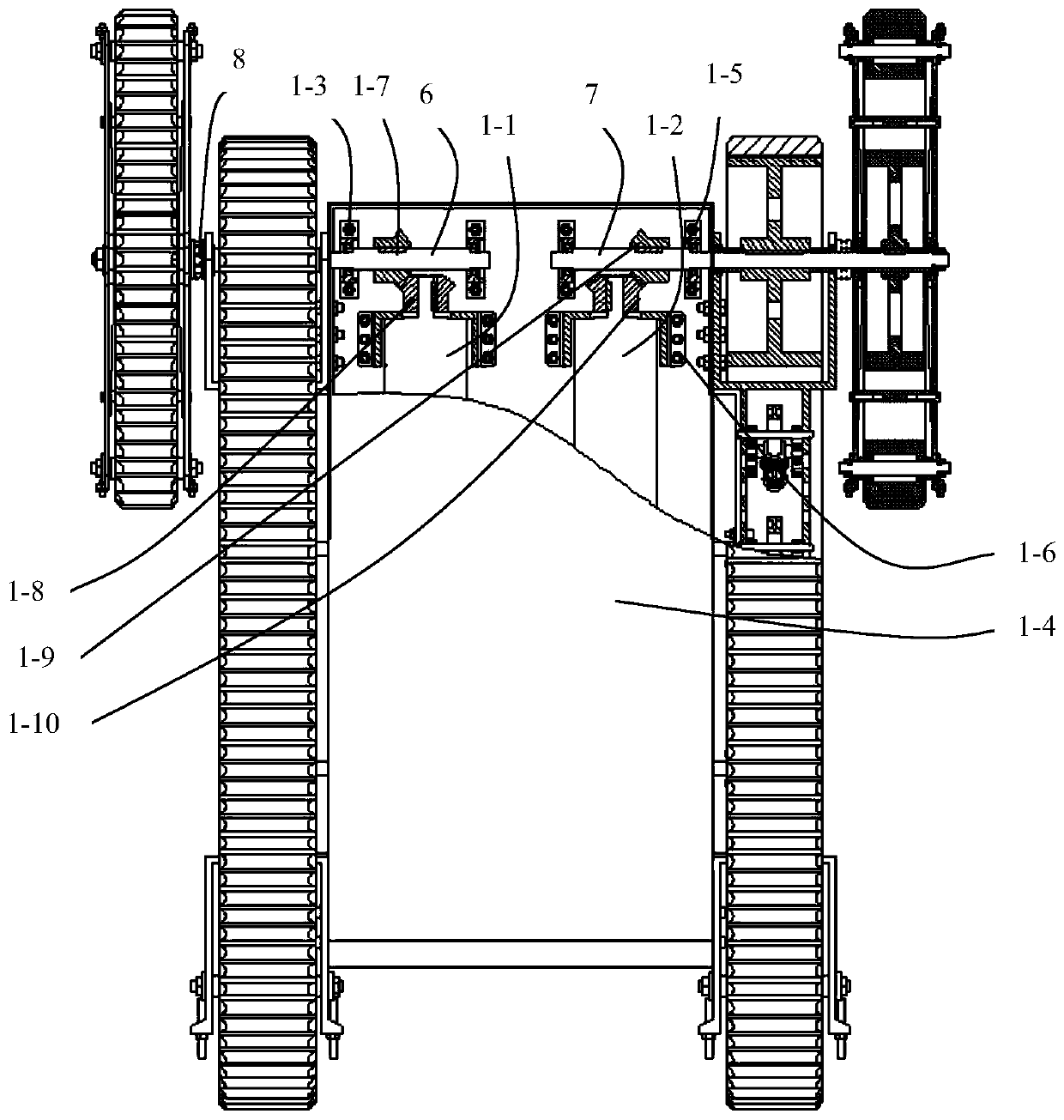 Adaptive underactuation track robot