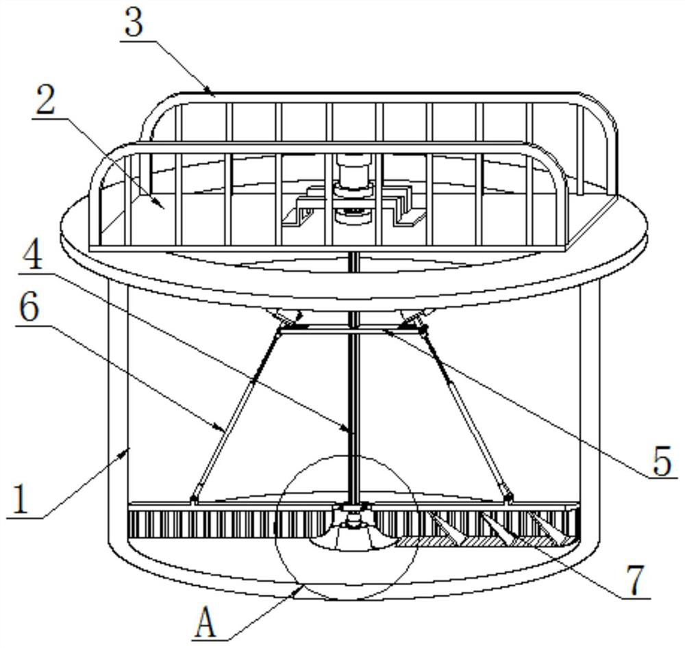 Central transmission mud scraper