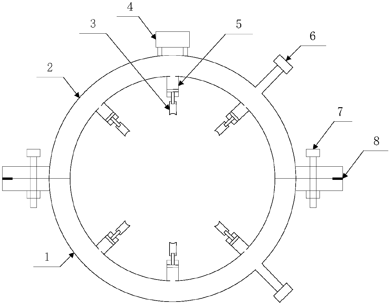 Hydraulic tight type ultrasonic guided wave damage detecting device for stranded wire structure