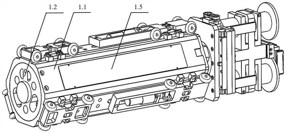 Variable-diameter shell inner welding seam shape-follow-up grinding and polishing machining robot