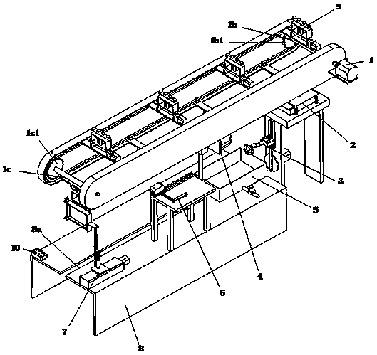 Uninterrupted medical plastic glove taking equipment