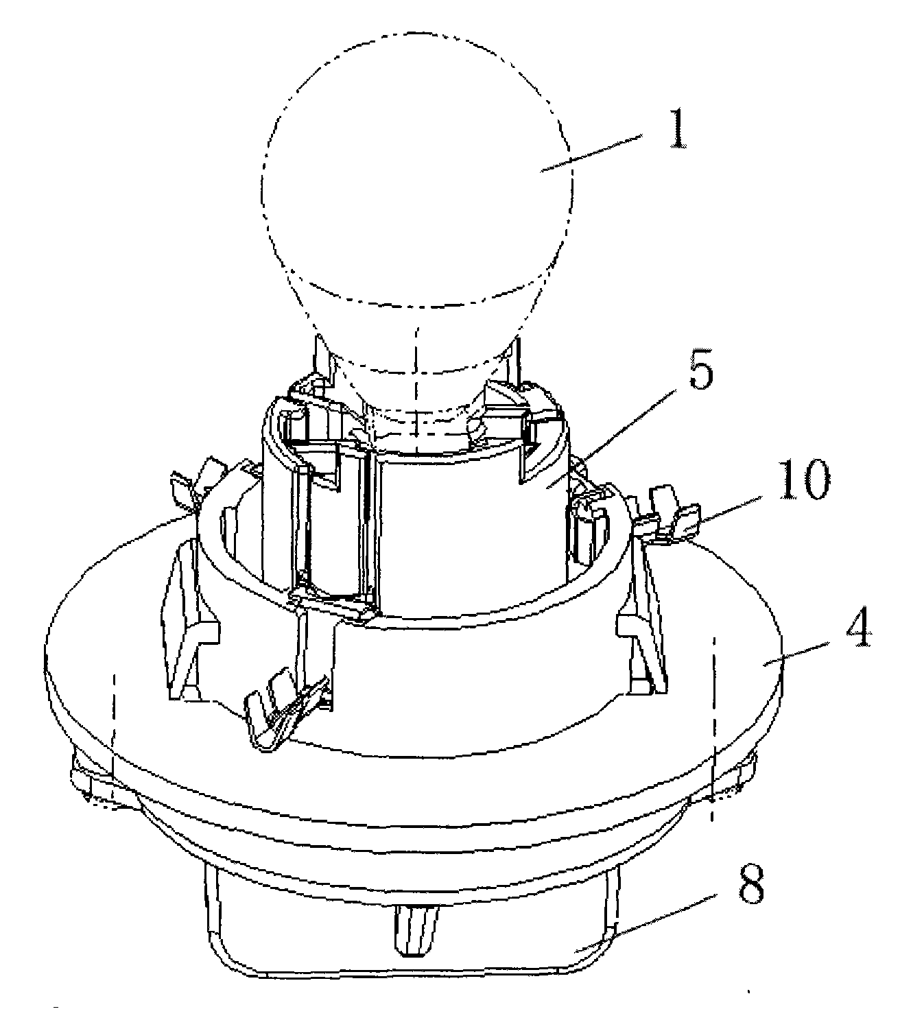 Contact-type lamp holder for wedge-shaped bulb