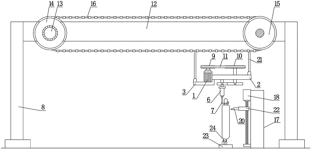 Novel steel cylinder surface paint spraying equipment