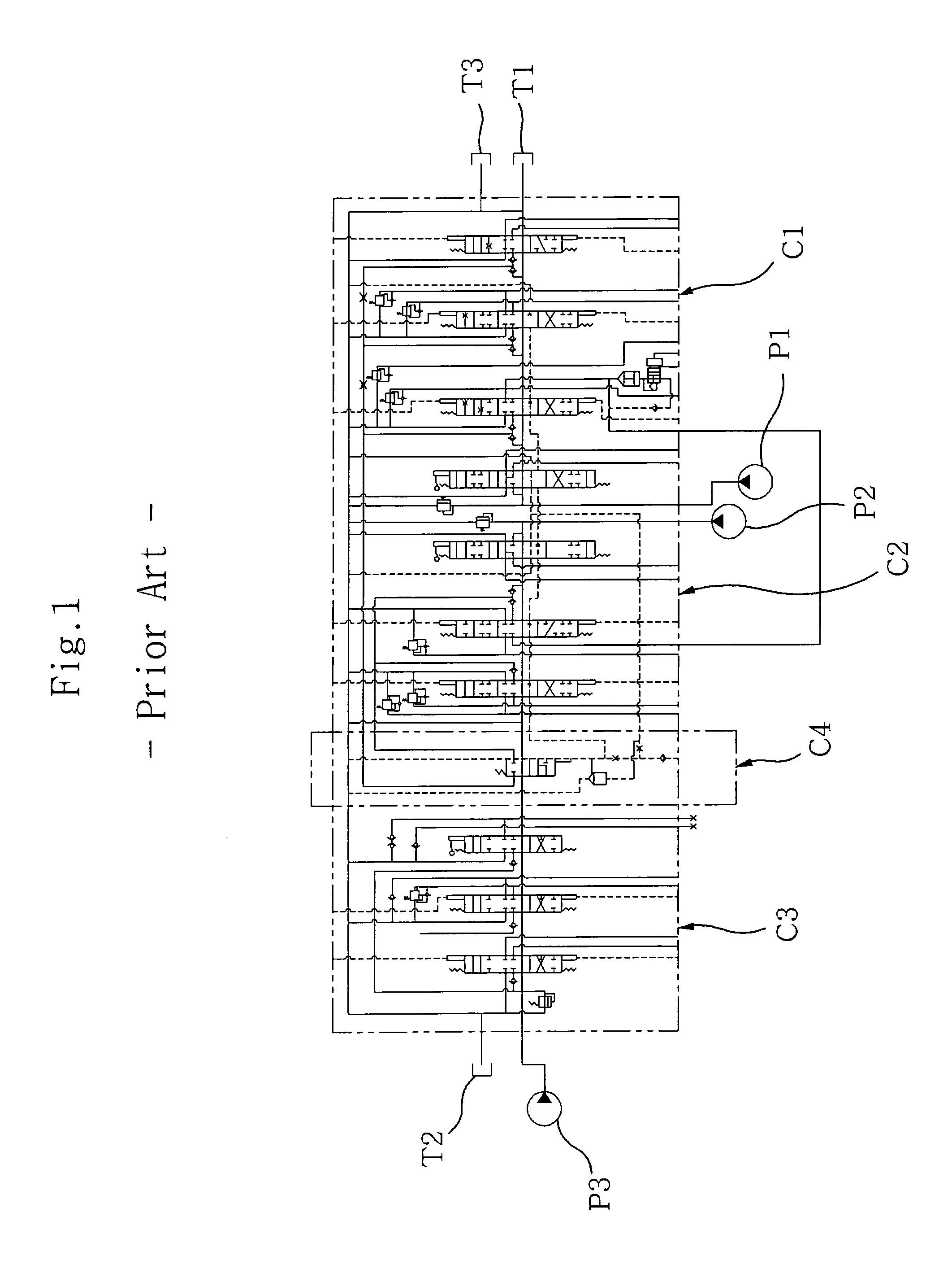 Hydraulic system for heavy equipment option apparatus