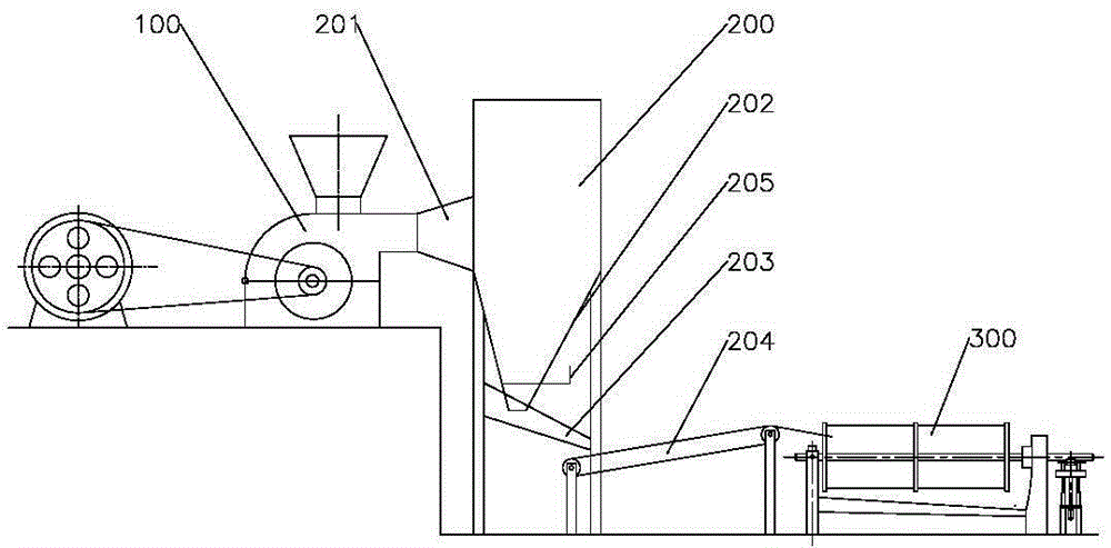 Broken black tea production device being uniform in hammering and cutting and convenient to maintain