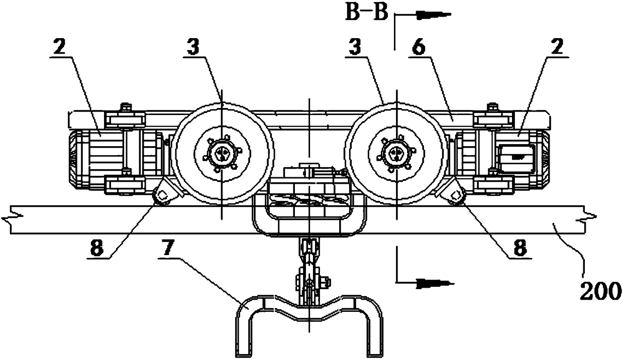 Protection device for air-rail suspension type tourist car