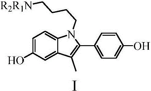 Phenylindole compound and preparation method and application thereof