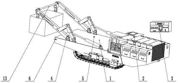 Material loading and transporting vehicle for coal mine