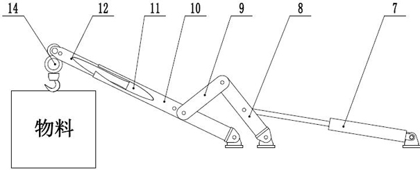 Material loading and transporting vehicle for coal mine