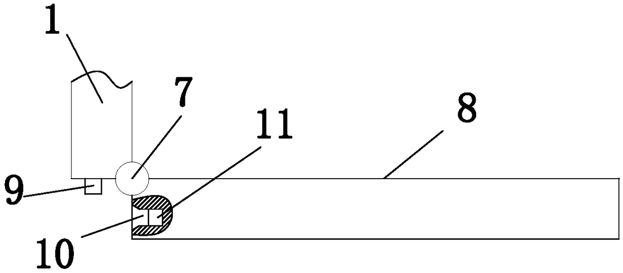 Large freight vehicle tail anti-impact device