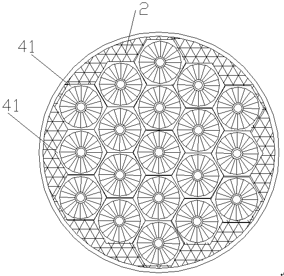 Wet honeycomb type desulfurization and dust removal device