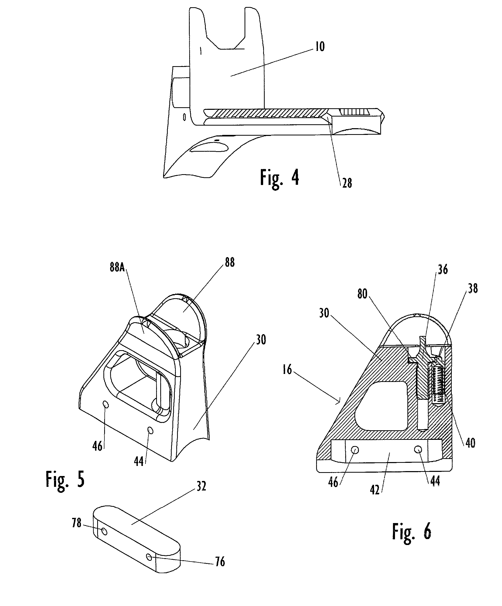 Front and rear firearm sights