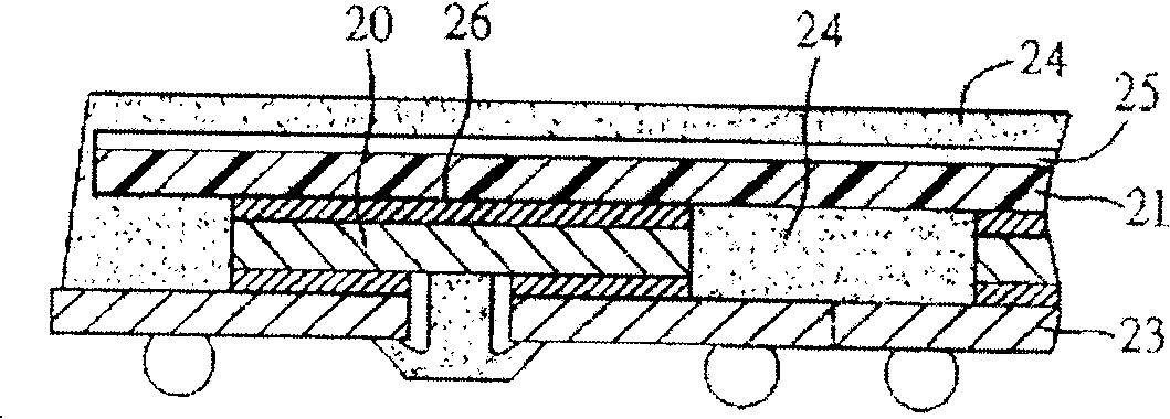 Heat radiation type packaging structure and its making method