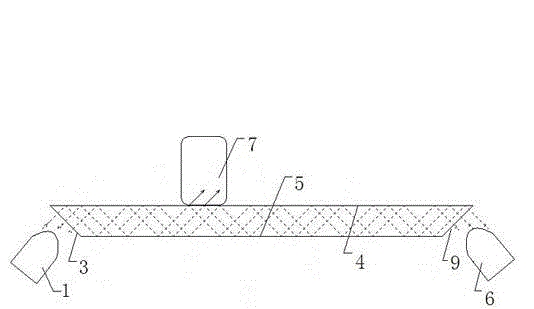 Touch screen with infrared rays transmitted inside screen body and method for identifying touch points