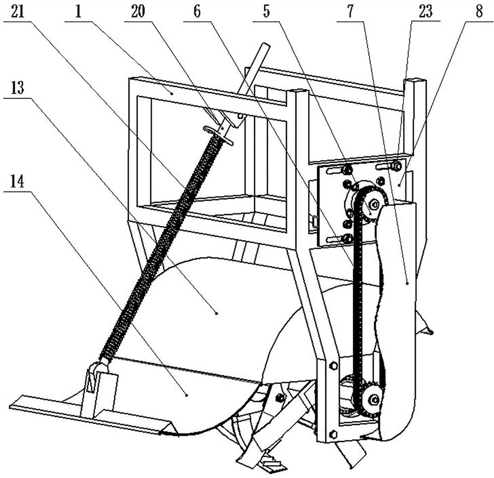 Ditching-free fertilizing device