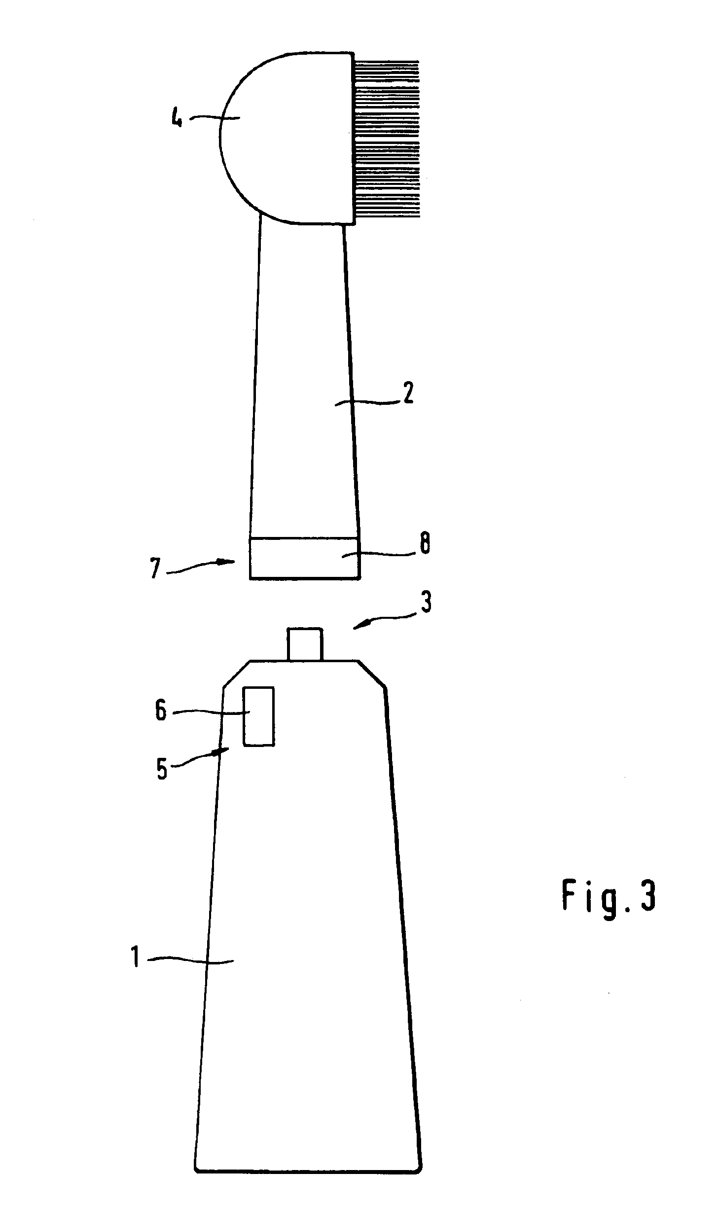 Electric dental cleaning device