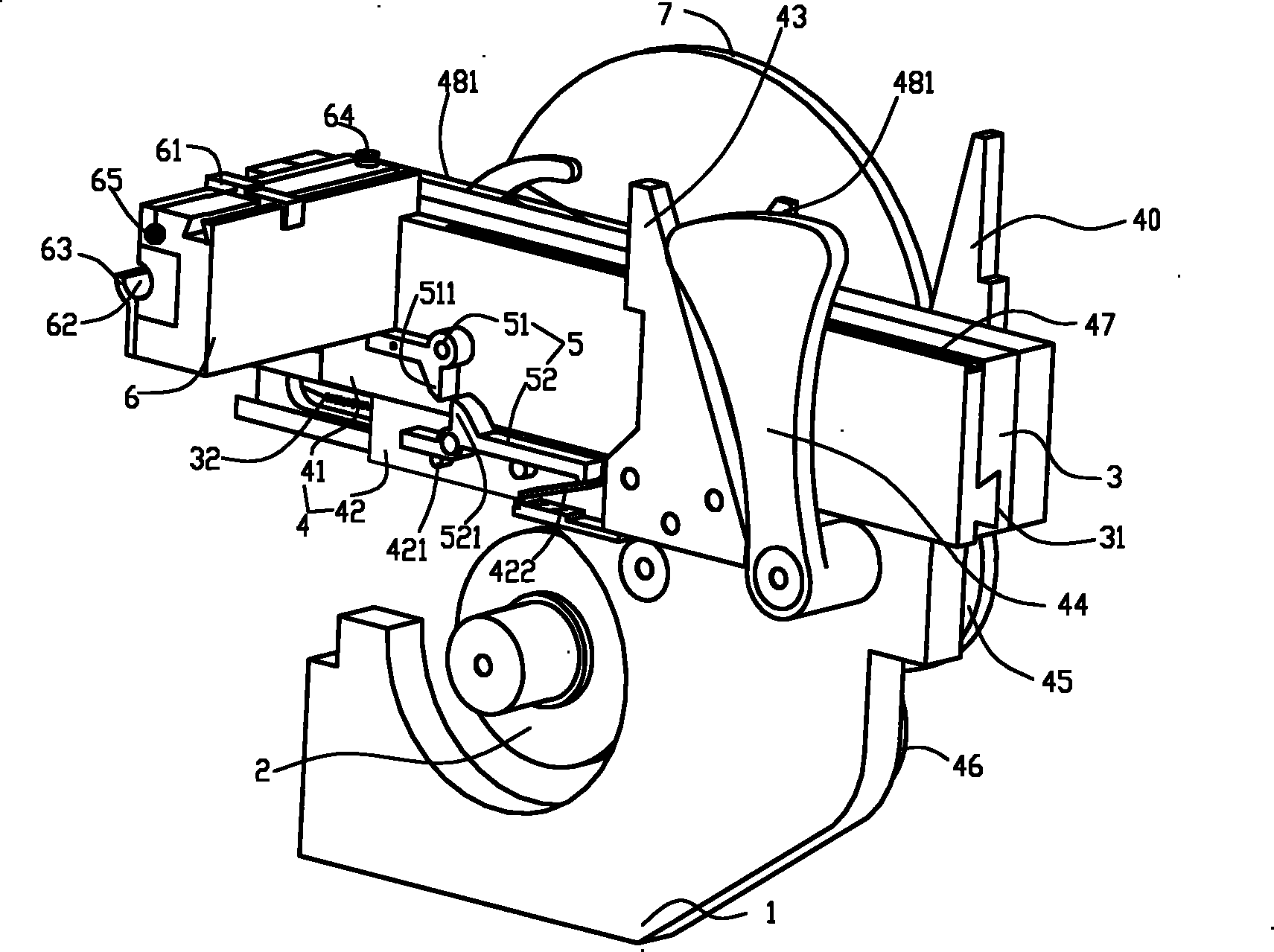 Feeding mechanical arm of meter lathe