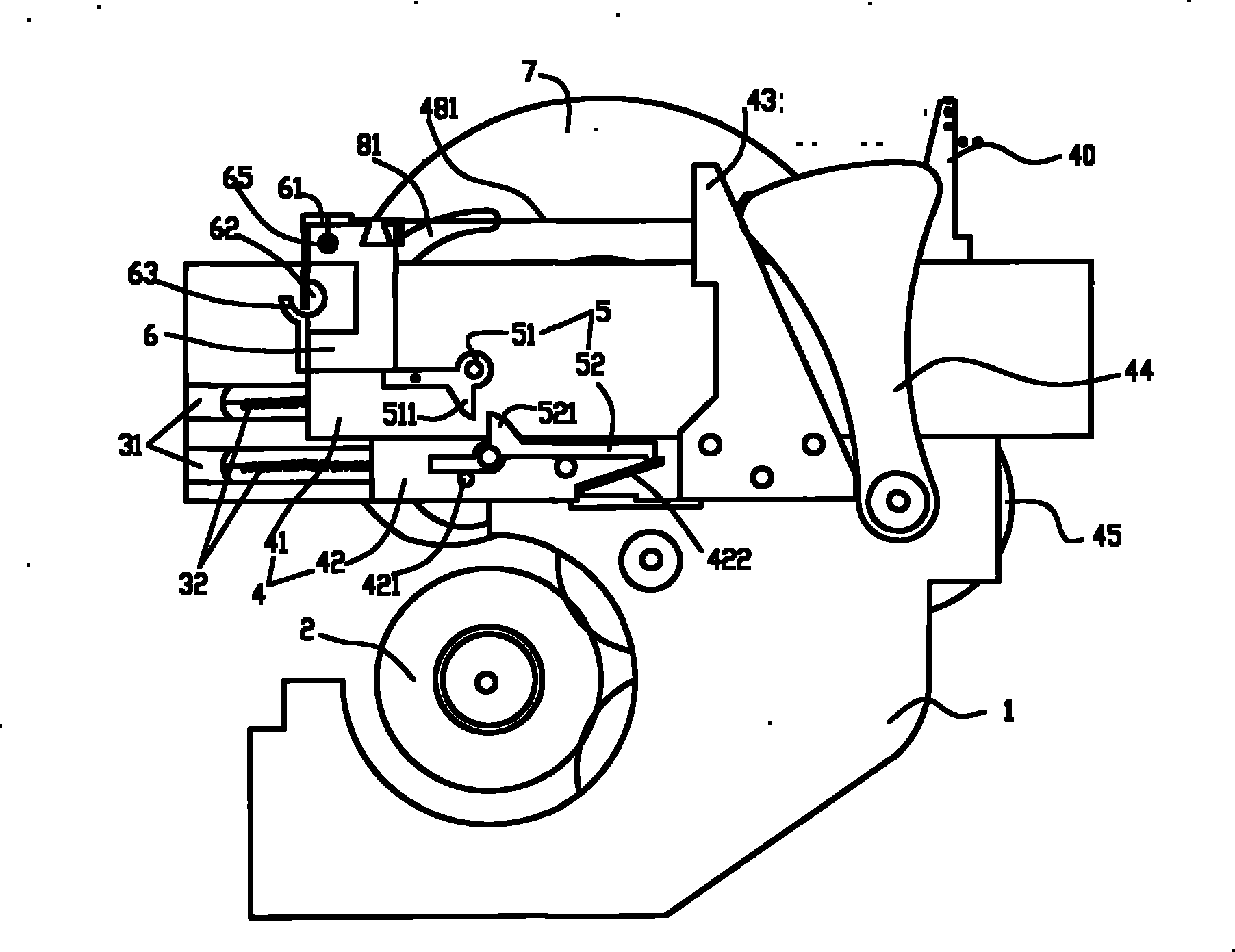 Feeding mechanical arm of meter lathe