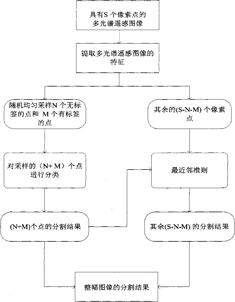 Semi-supervised multi-spectral remote sensing image segmentation method based on spectral clustering