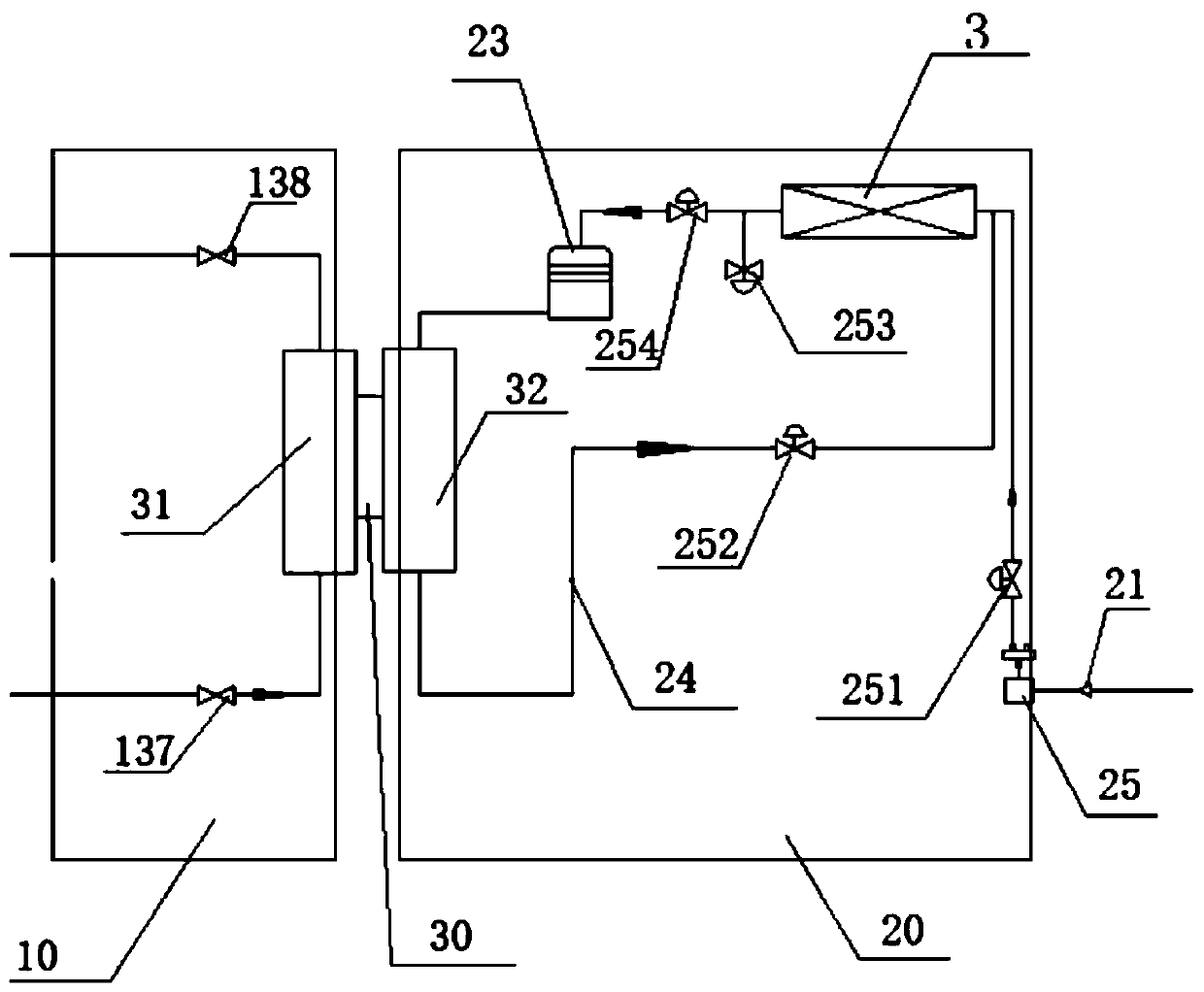 Drying device for recycling condensed water and washing machine