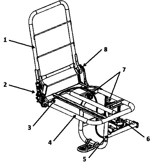 Car seat with automatic folding and turning function