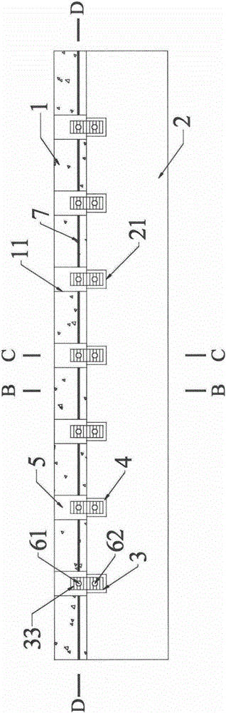 Assembled type bamboo-aerated concrete combined structure and manufacturing method