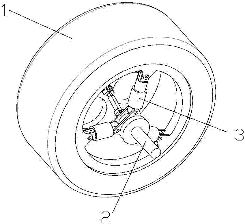 Variable vehicle wheel applied to center position of robot and center position adjusting method