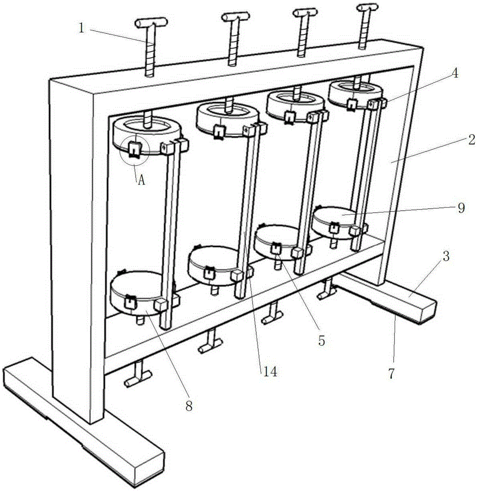 Magnetic device and method for fixing rock axial tensile specimen extensometer auxiliary assembly