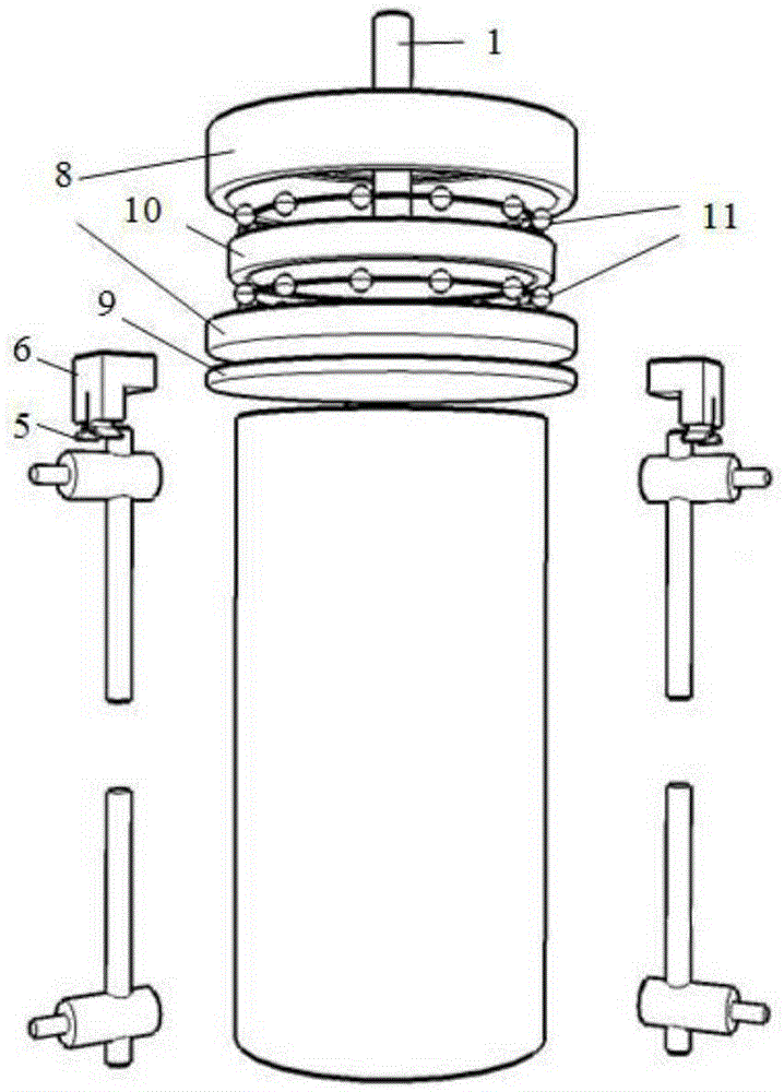 Magnetic device and method for fixing rock axial tensile specimen extensometer auxiliary assembly