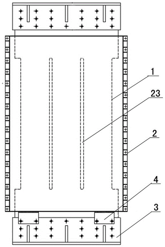 Plate type metal damper constrained by steel-concrete combined plates