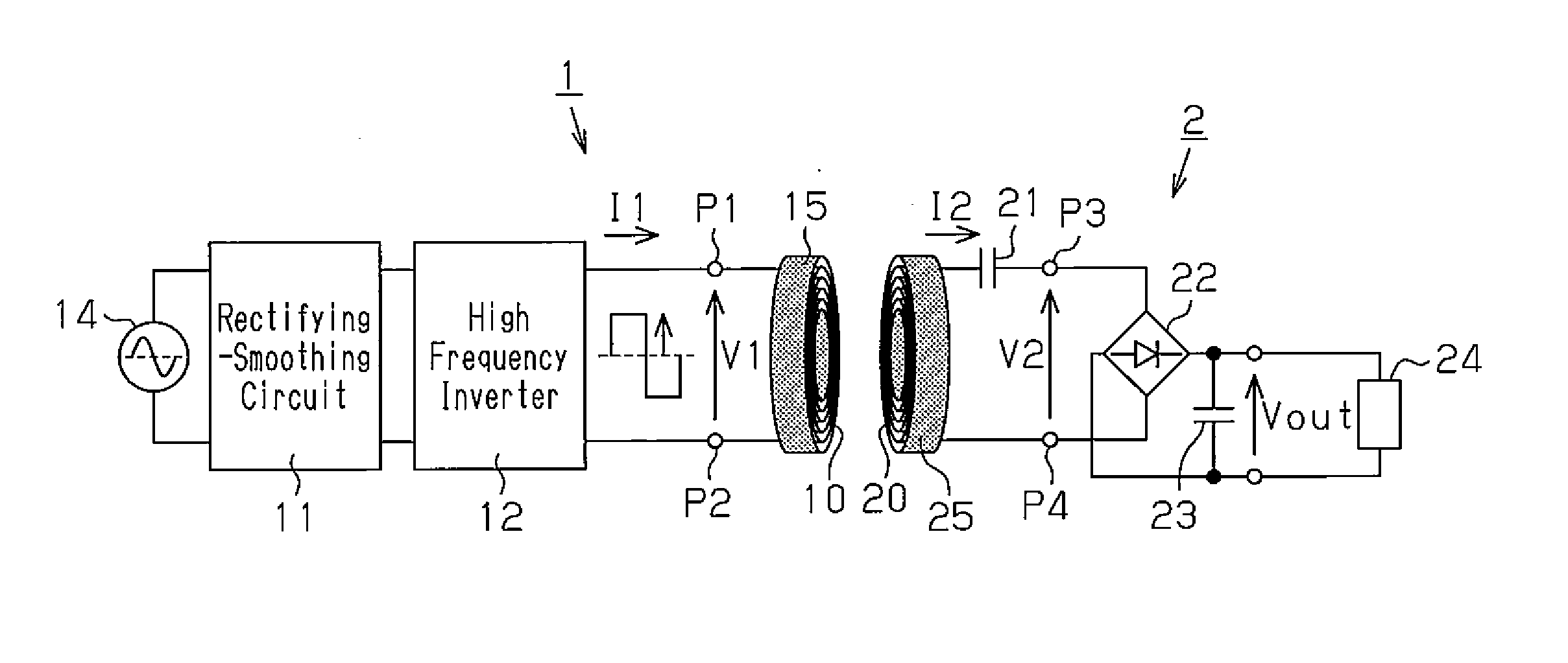 Contactless power supply system and contactless extension plug