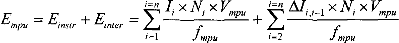 ARM processor-based embedded software power consumption statistical method