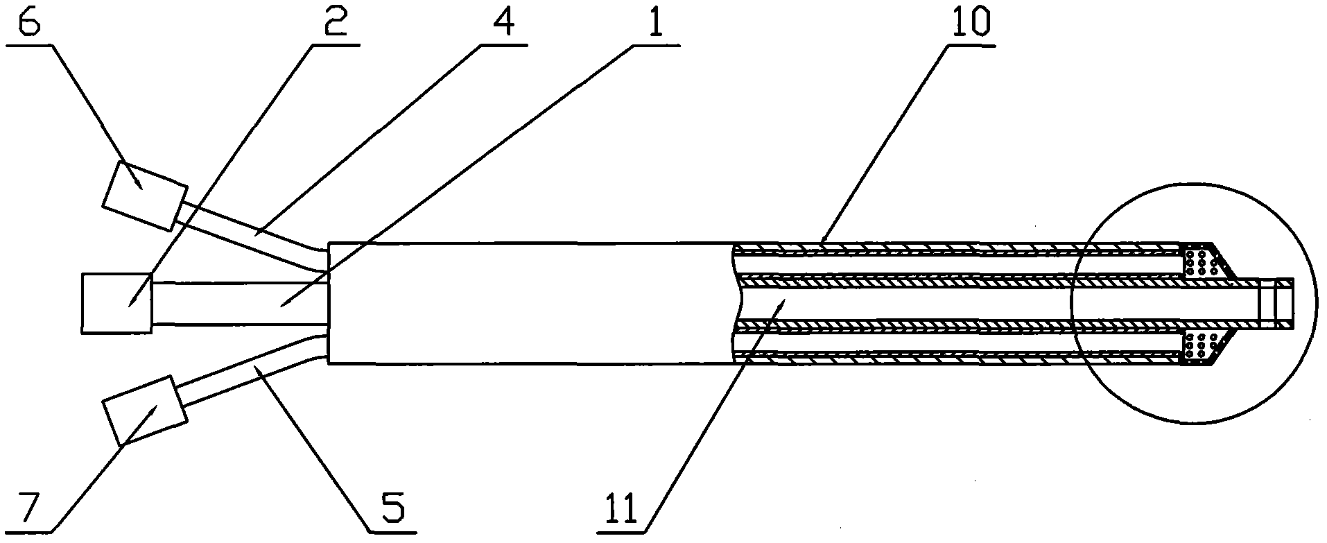 Indwelling oxygen supply atomization sputum-aspirating tube