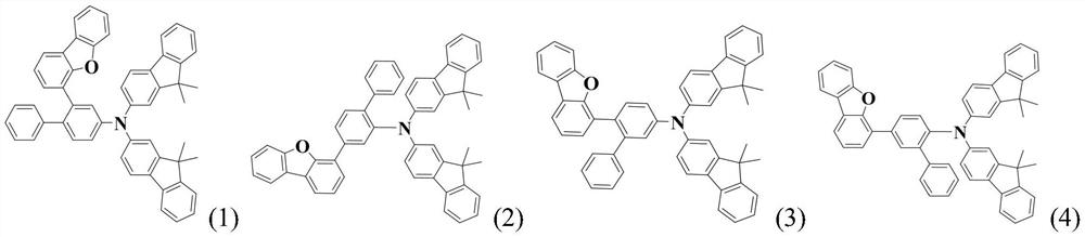 A compound based on bis-dimethylfluorene-substituted aniline and its prepared organic electroluminescent device