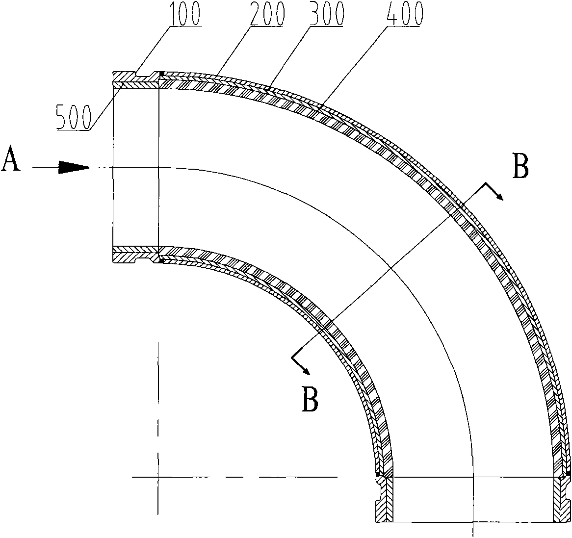 Conveying equipment and conveying bent pipe thereof