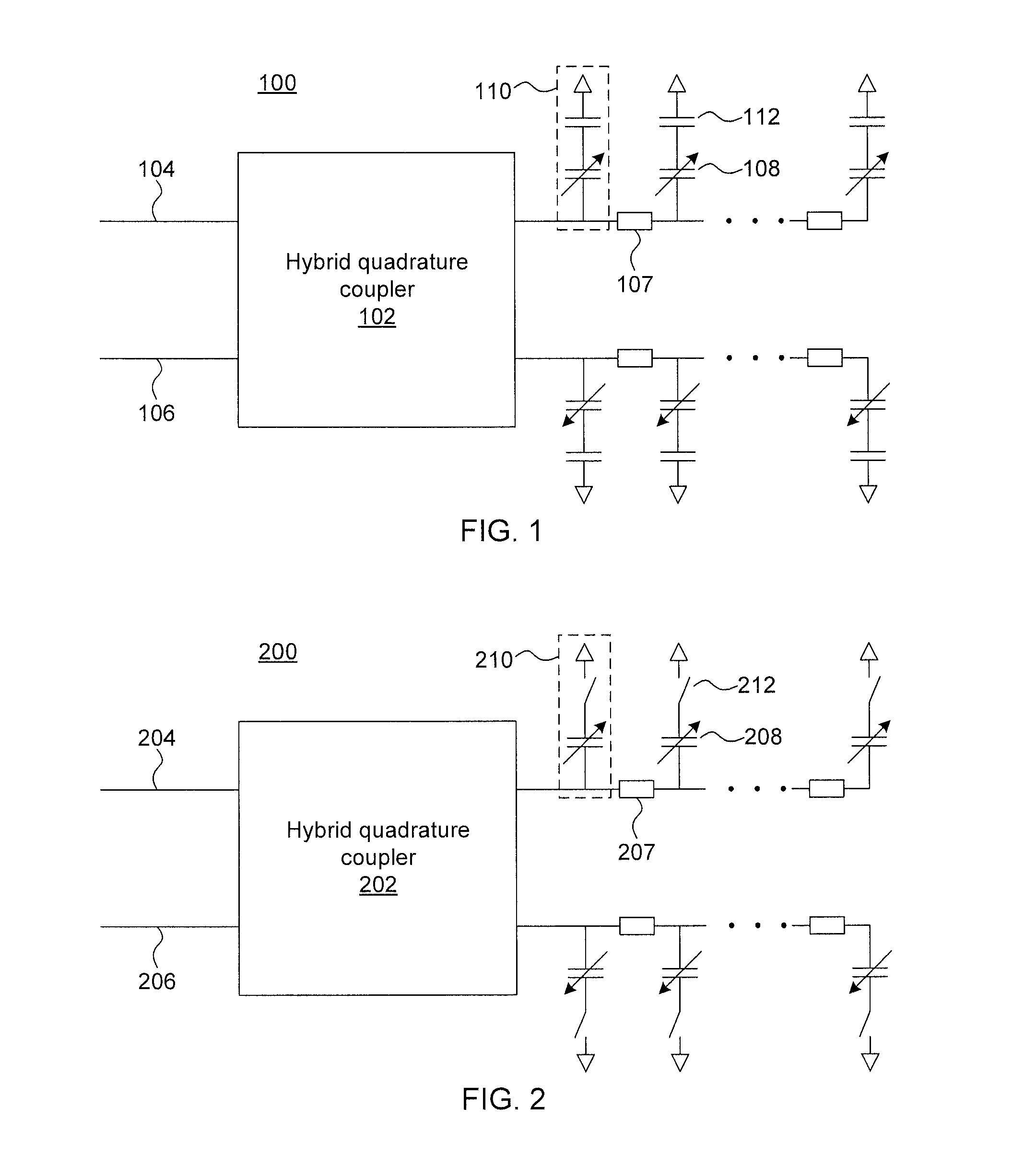 Variable load for reflection-type phase shifters