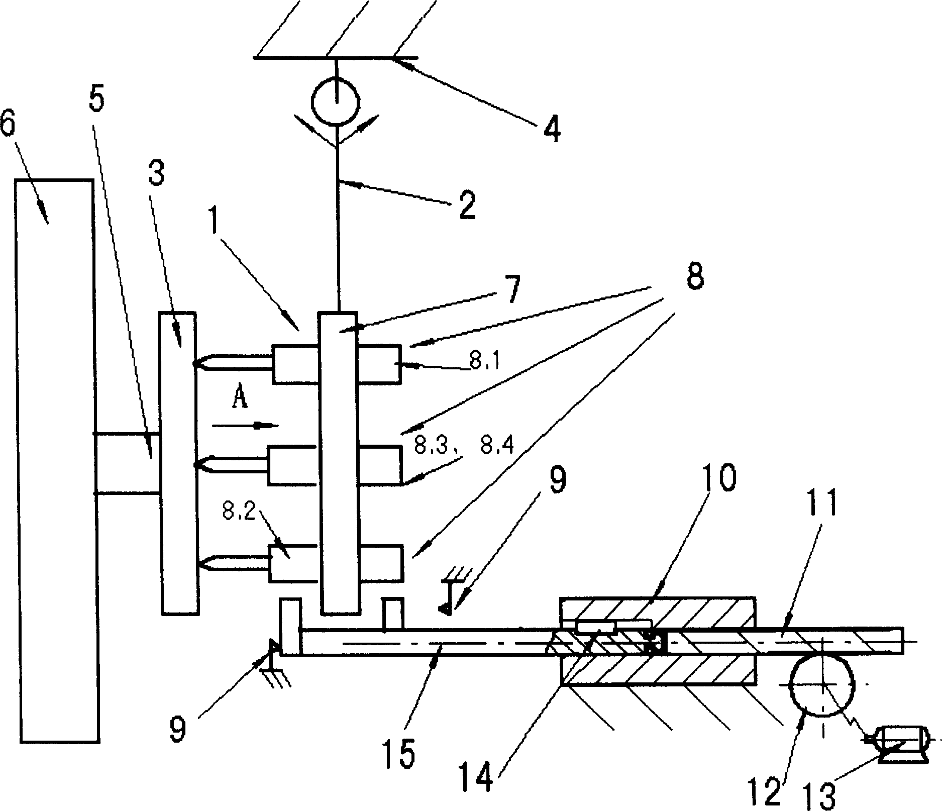 Automatic monitor method and device for safety of mining headframe