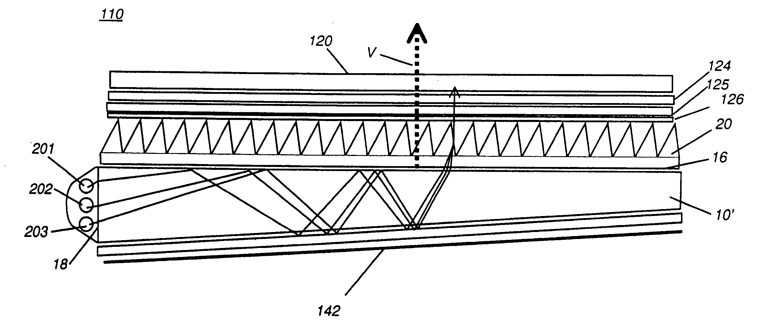 Backlight unit with reduced color separation including a polarizing turning film