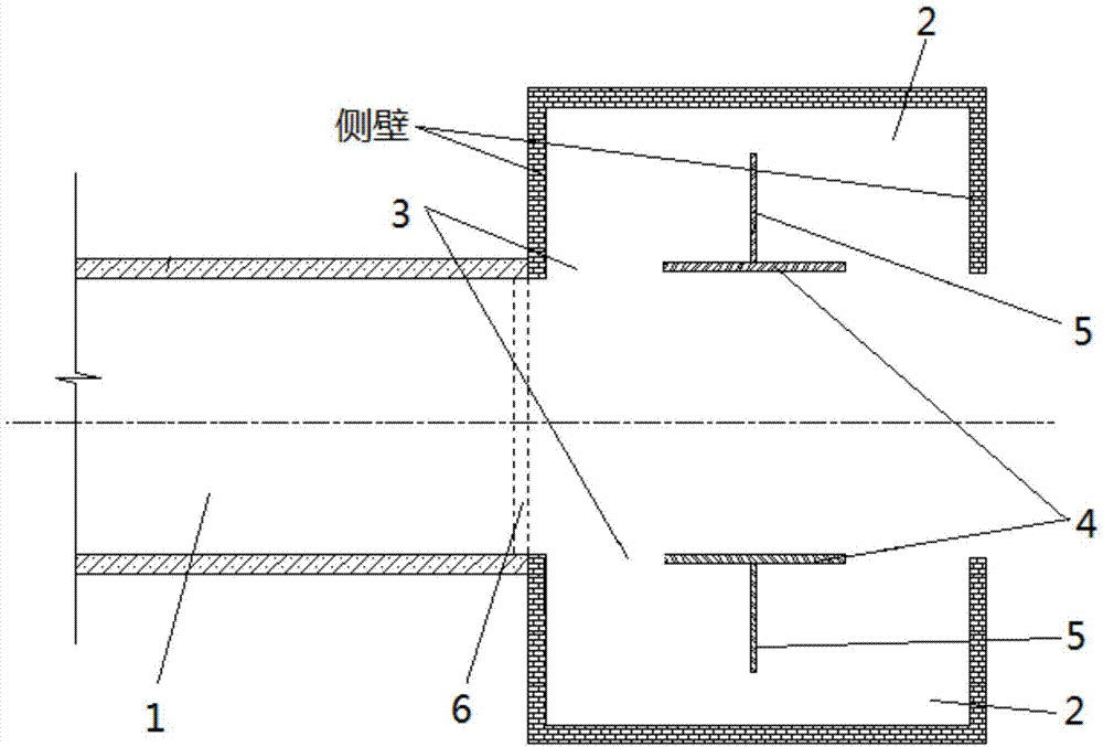 Railway tunnel outlet clapboard type buffering structure