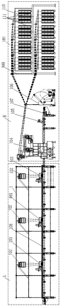 Multiaxial warp knitting machine