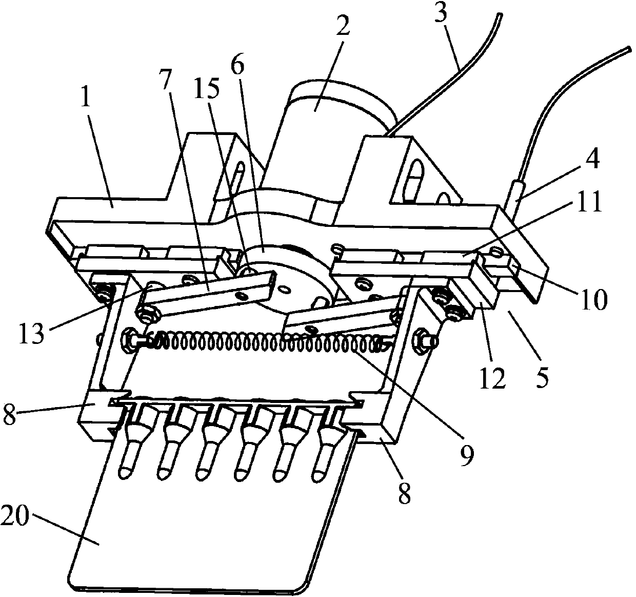 Mechanical arm for automatic blood type detector