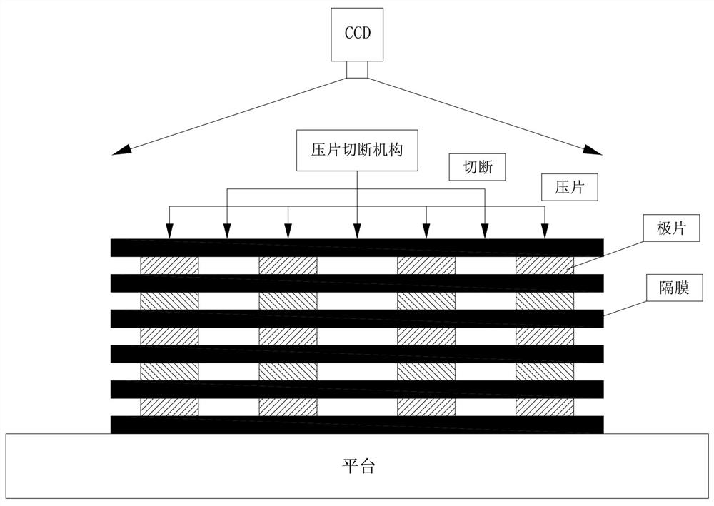 Multi-pole laminated diaphragm cutting process and multi-pole laminated diaphragm cutting device