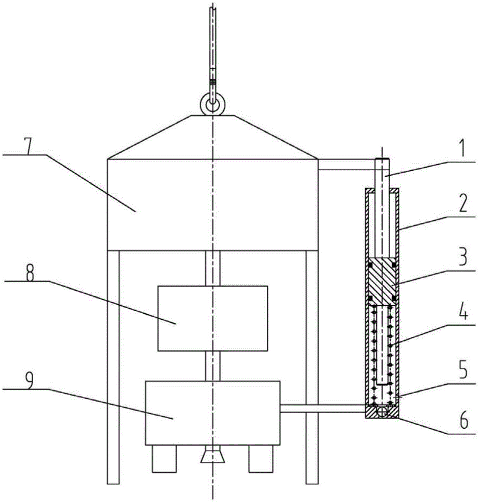 A deep-sea sampling anti-mis-trigger shock absorber