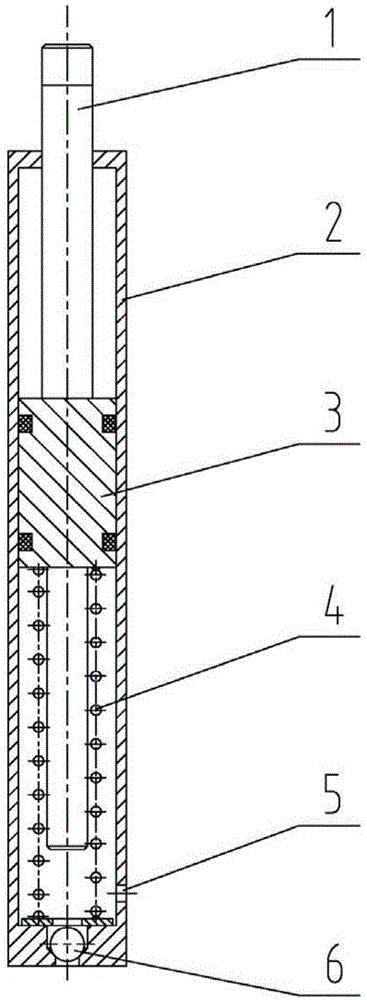 A deep-sea sampling anti-mis-trigger shock absorber