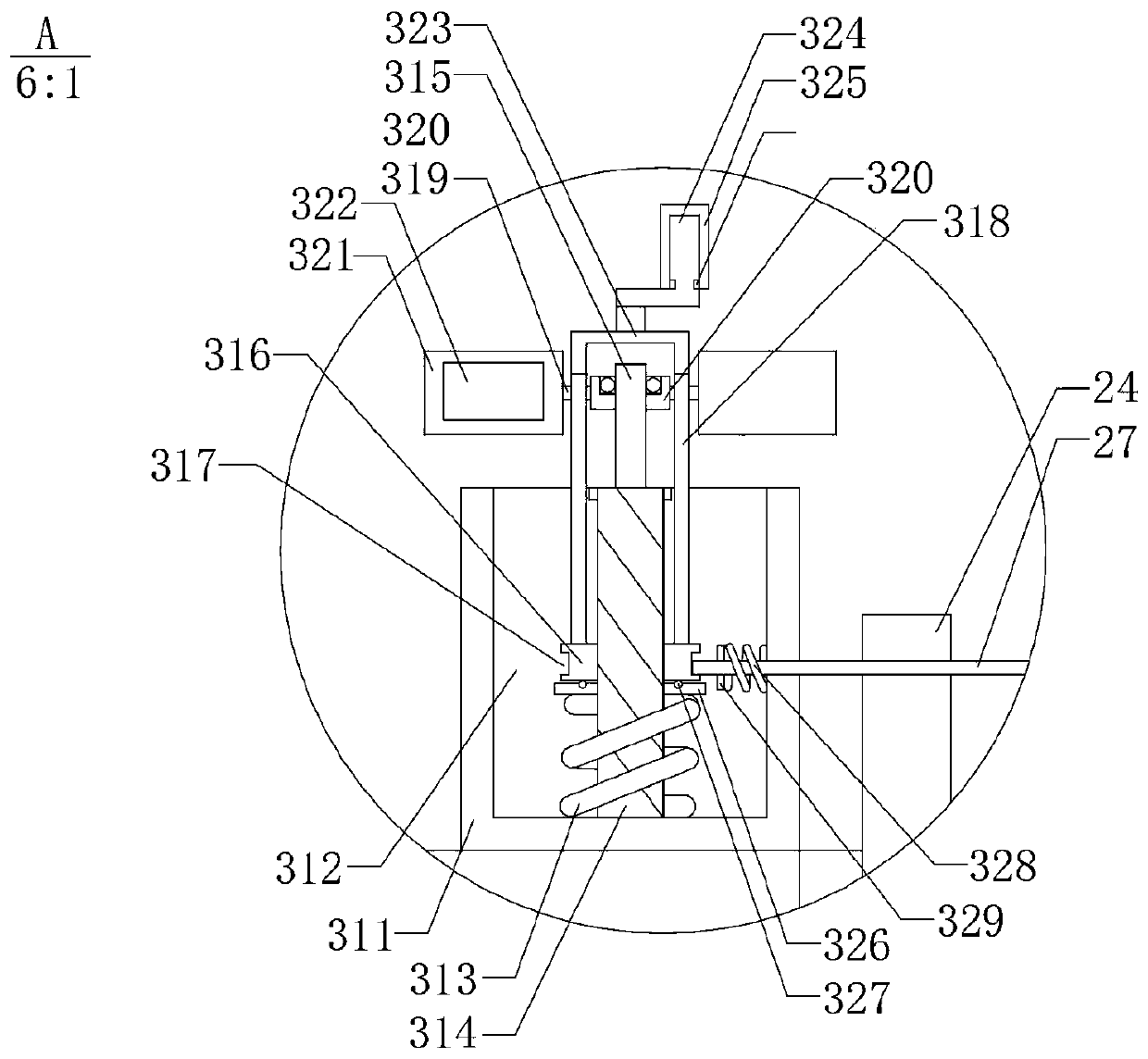 Line stringing tightening mechanism for capital construction engineering