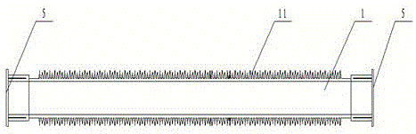 Umbrella skirt type cement-based composite insulated cross arm and manufacturing technology thereof