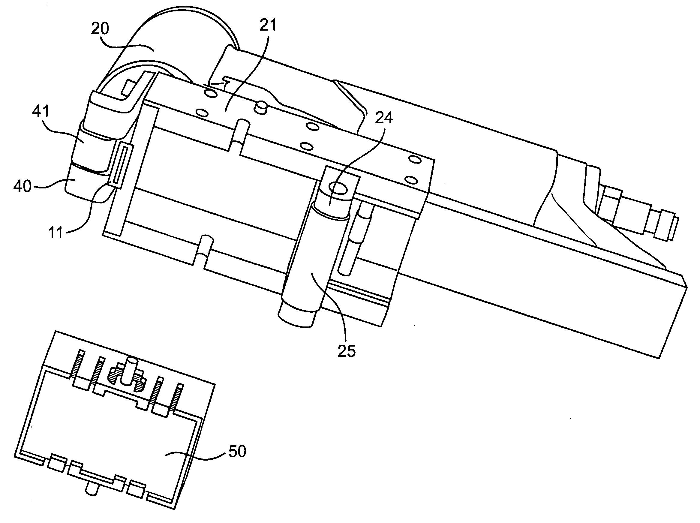 Staple gun apparatus for attaching tab