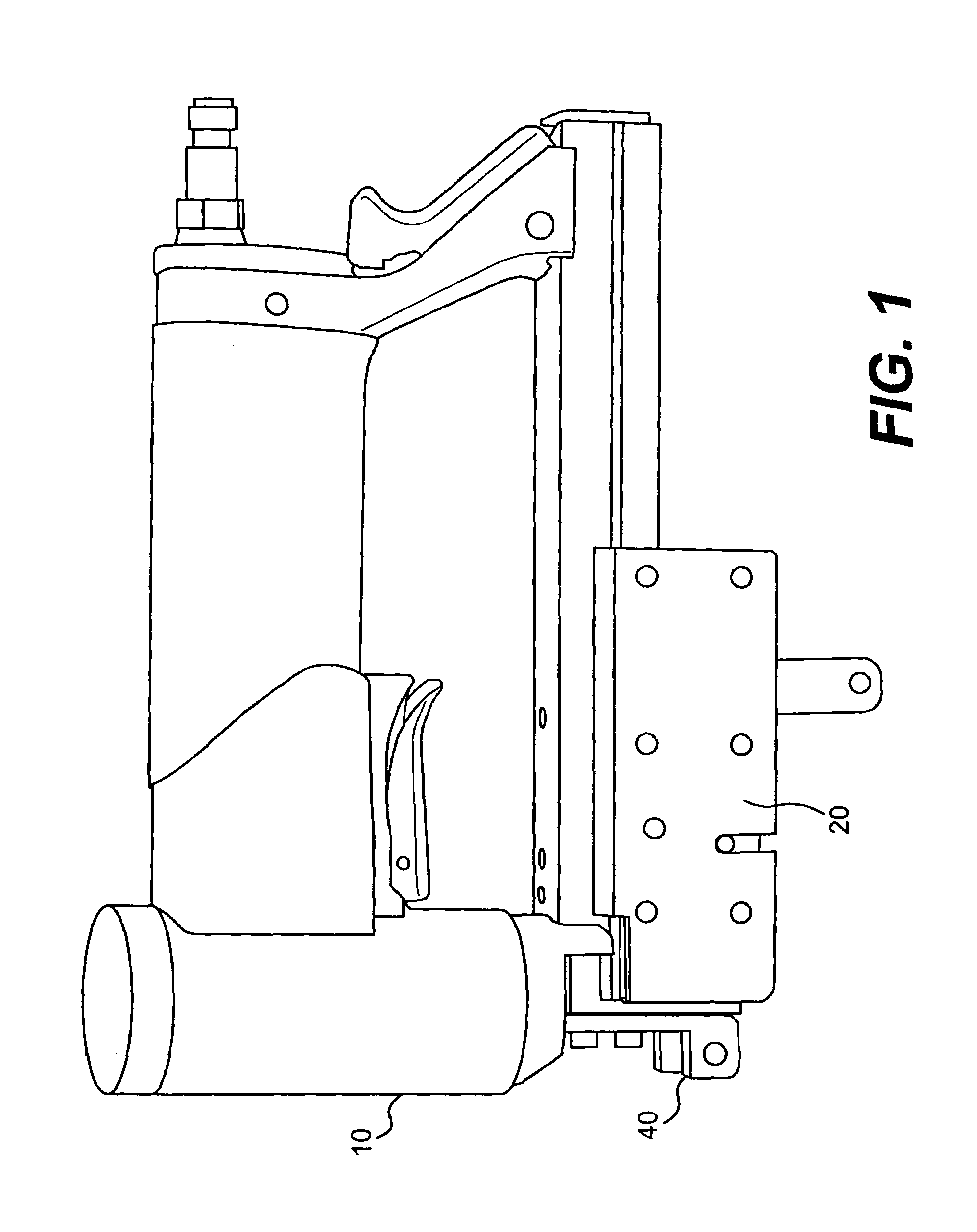 Staple gun apparatus for attaching tab