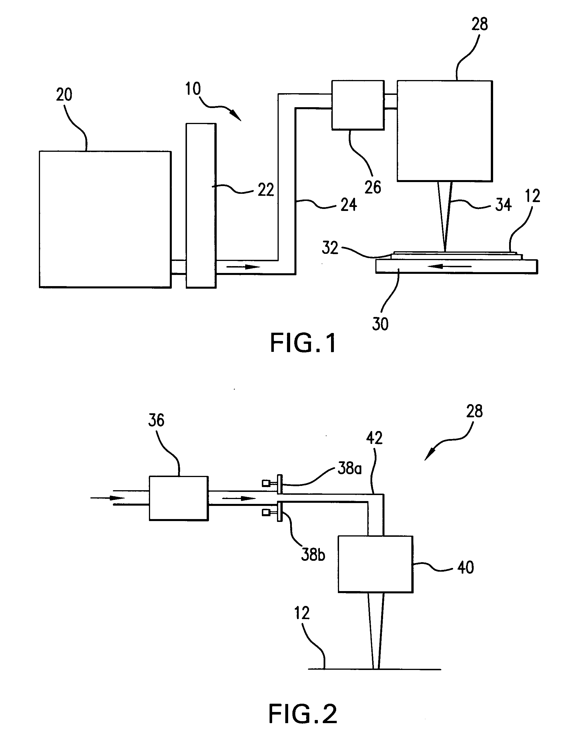 Systems and methods to shape laser light as a line beam for interaction with a substrate having surface variations