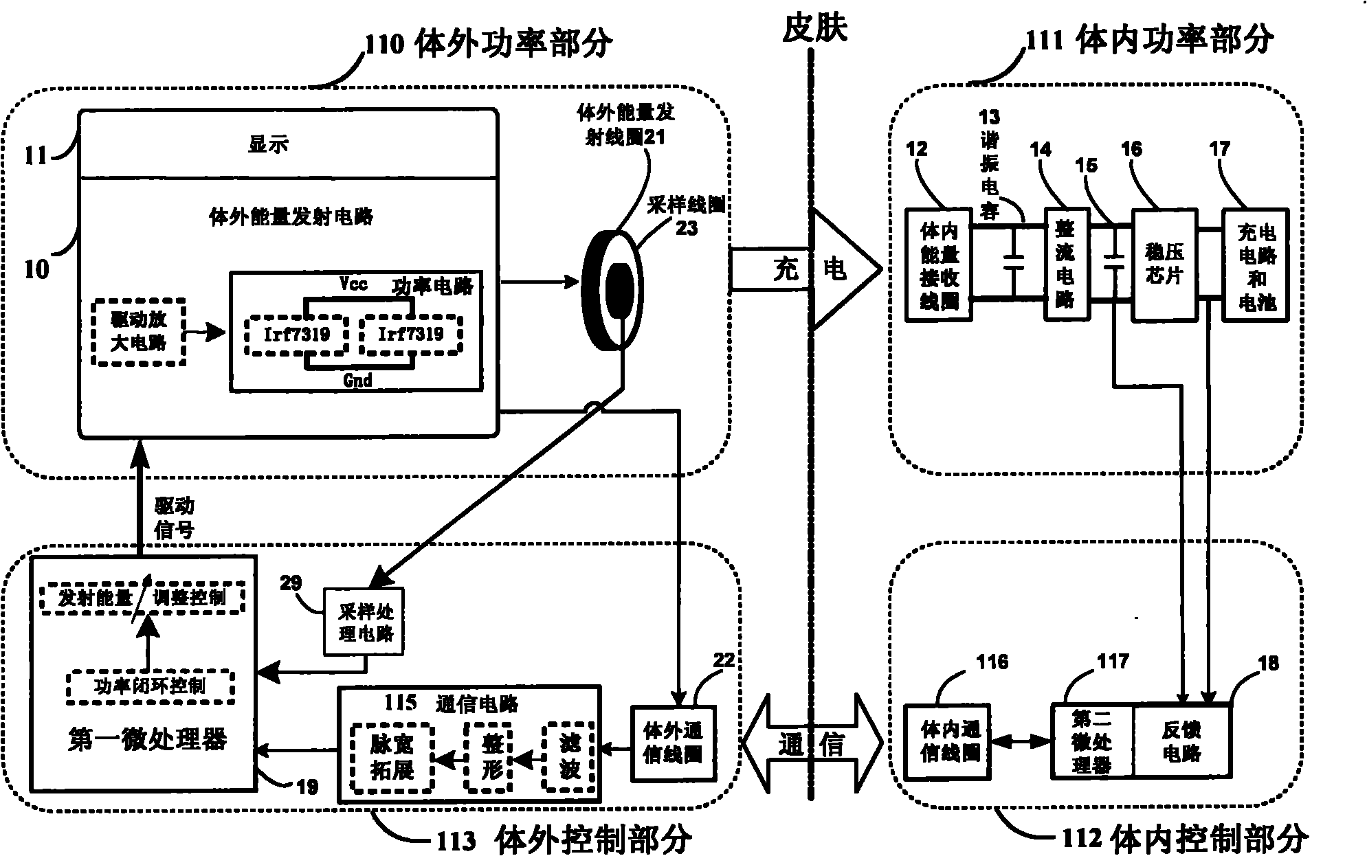 Wireless charging method with counterpoint automatic prompting function for implanted medical instrument